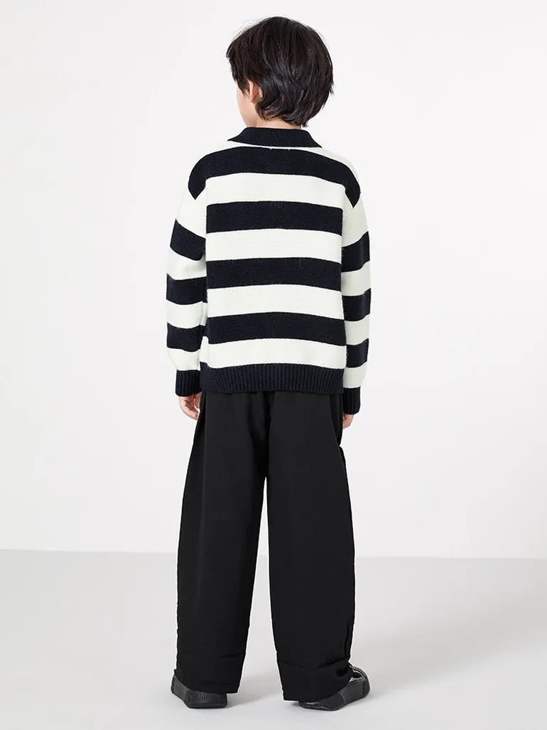 Boys' Striped Knitted Sweater - 2