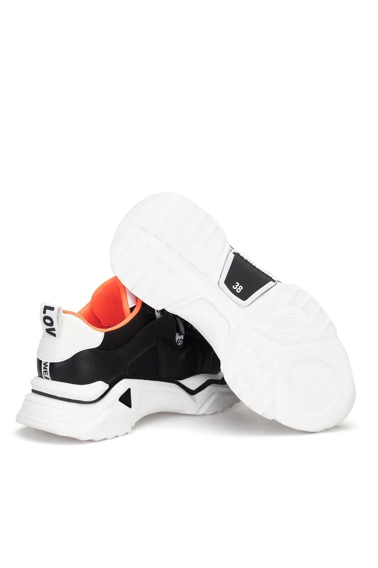 White Black Women's Sneakers - 3