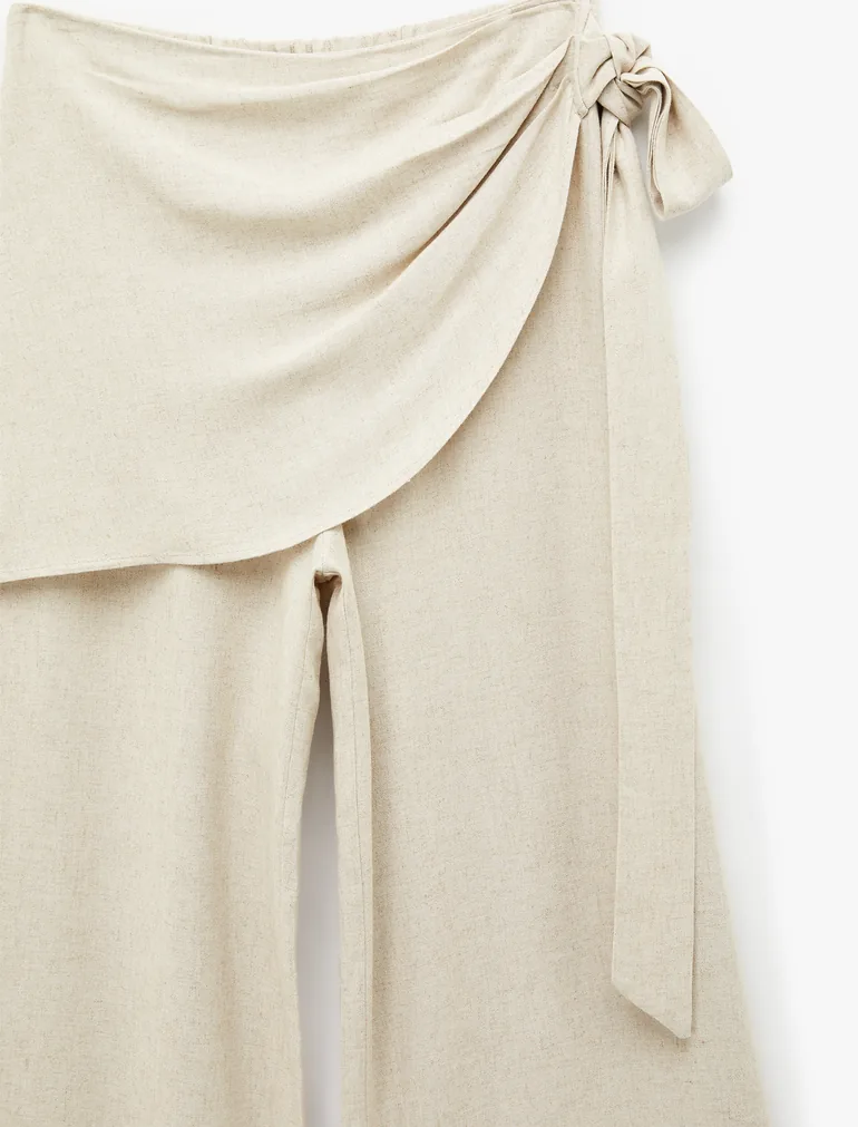 Wide Leg Skirt Trousers - 2