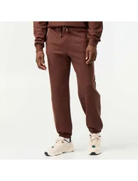 Solid Fleece Jogger Pants BROWN - 2