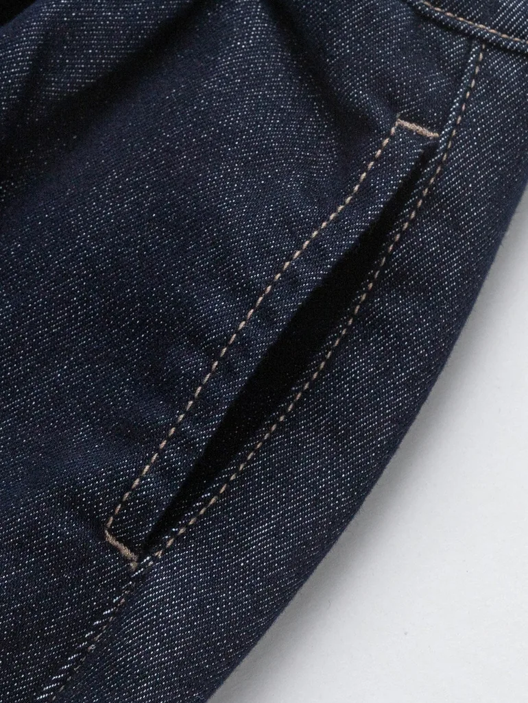 Boys' Tapered Denim Pants with Turn-Up Cuffs - 3