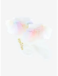 Angels Face Girls Frilly Socks in White - 1