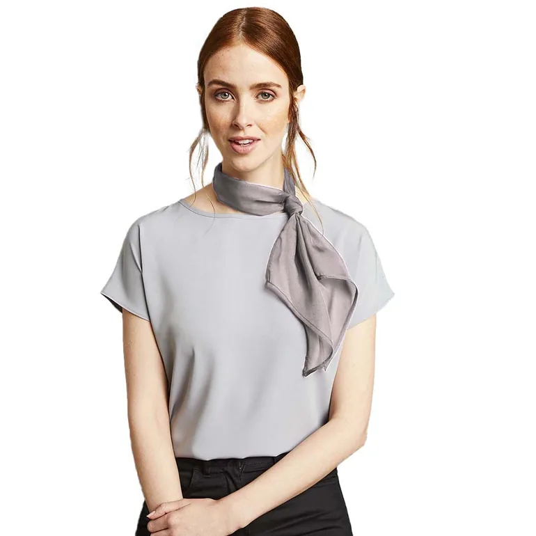 Premier Ladies/Womens Work Chiffon Formal Scarf - Silver - 1