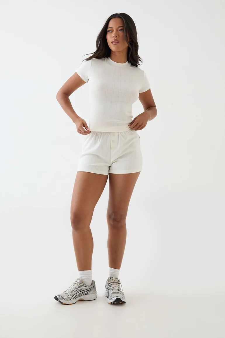 DSGN Studio Pointelle Short - cream - 2