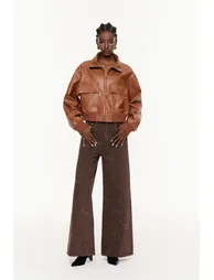 Demon Crop Deconstruct Leather Jacket - 13