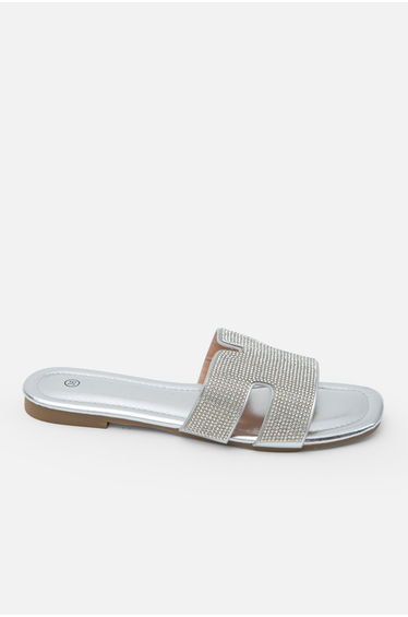 Lemonade Crystal Lush Halo Sliders Silver