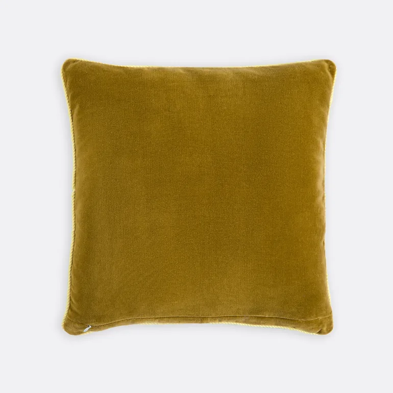 Gusali Square Two-Tone Cushion Cover 50x50cm in Velour - 2