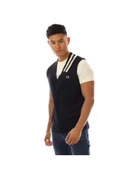 سترة فريد بيري كحلي محبوك بلا أكمام