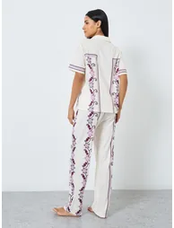 بيجامة متعدد الألوان بطبعة - 5