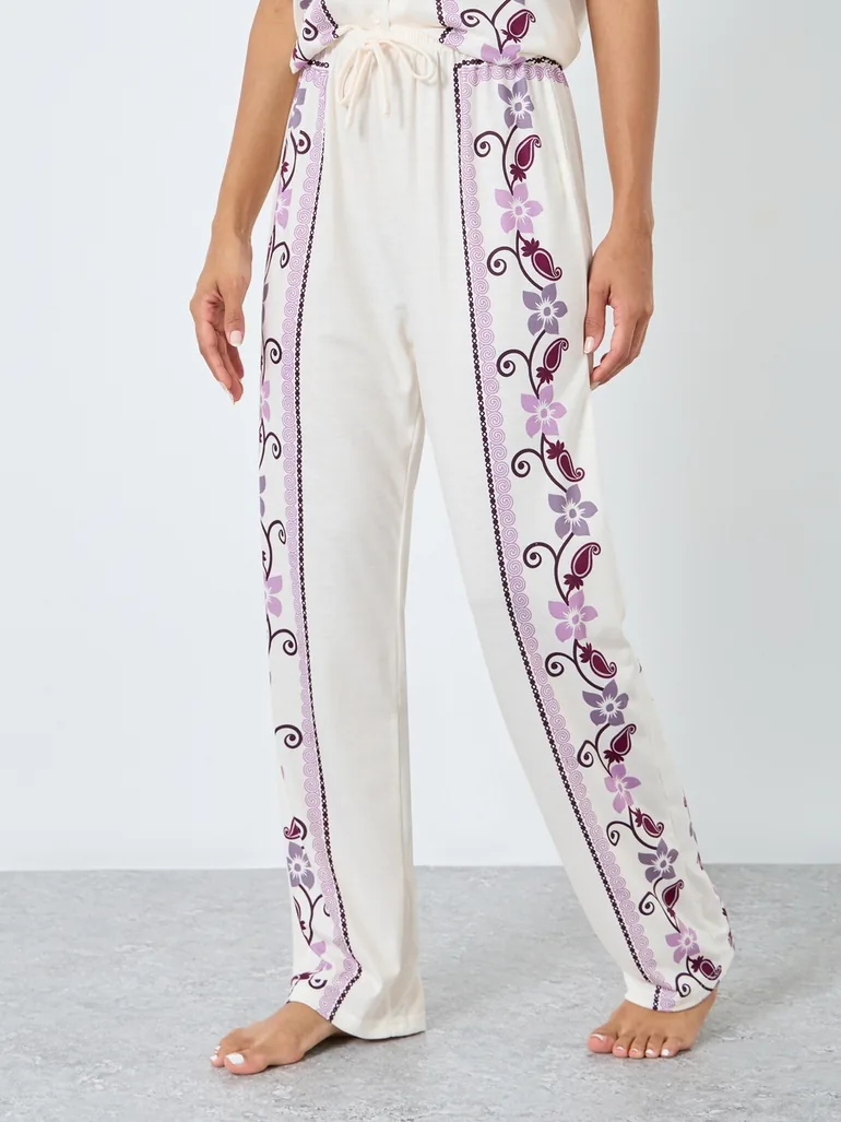 بيجامة متعدد الألوان بطبعة - 4