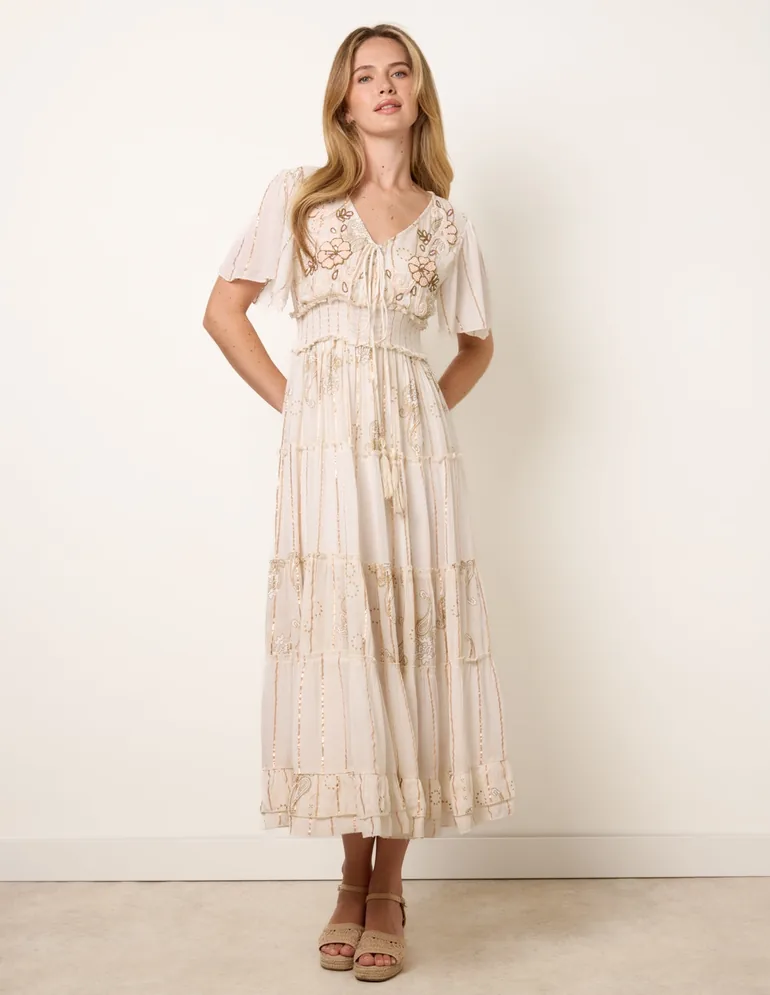 Embellished Midi Dress - 1