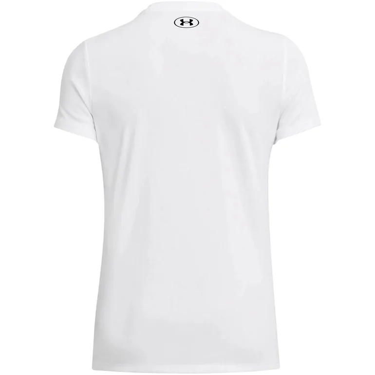 Under Armour Womens/Ladies Tech T-Shirt - White/Black - 2
