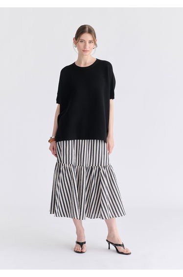 Paisie Short Sleeve Ribbed Jumper