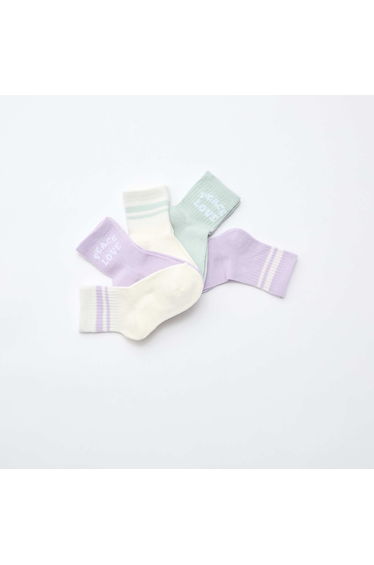5-Pack of Warm Socks PURPLE