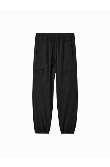 Men's Solid Colored Pants With Zipper Pockets
