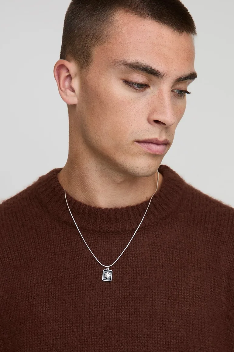 Boxy Fit Brushed Extended Neck Knitted Jumper - chocolate - 2