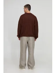 Boxy Fit Brushed Extended Neck Knitted Jumper - chocolate - 1