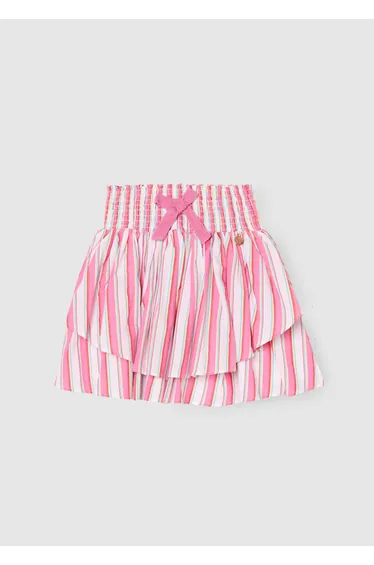 Tammy Stripe Shirred Waist Mini Skirt