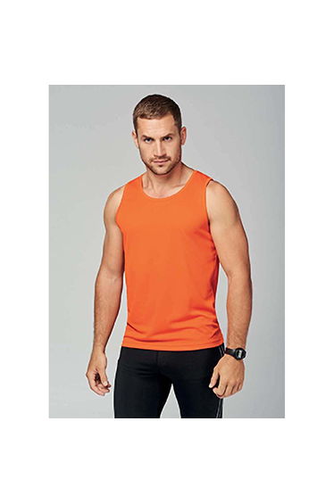 Kariban Proact Mens Sleeveless Sports Training Vest - Orange