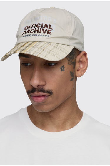 Embroidered Official Archive 5 Panel Cap - white