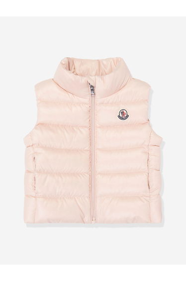 Moncler Enfant Baby Girls Down Padded Ghany Gilet in Pink