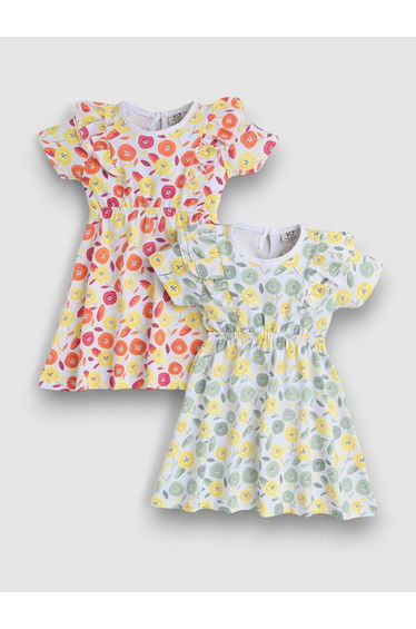 Pack of 2 - Girls Printed Casual Dress