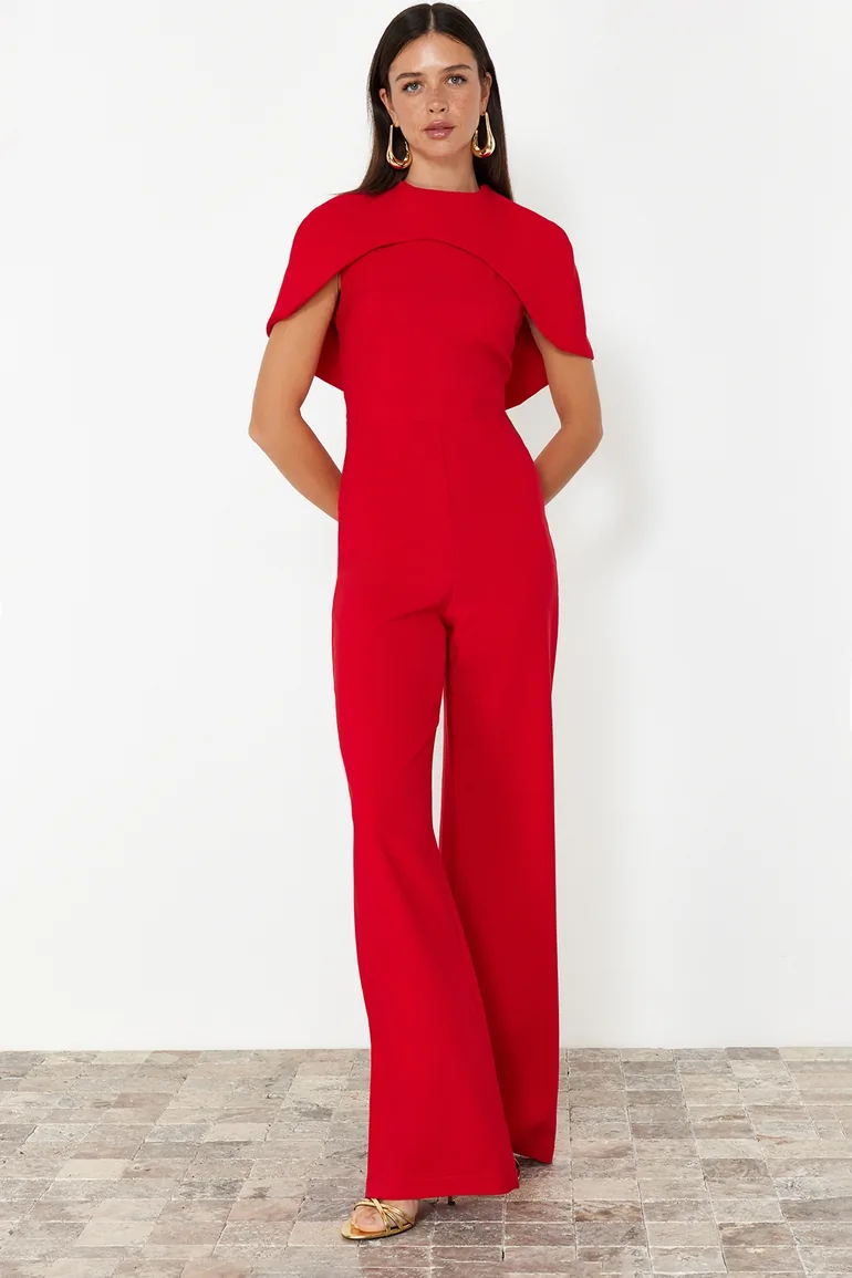 جمبسوت أحمر بأكمام قصيرة - 2