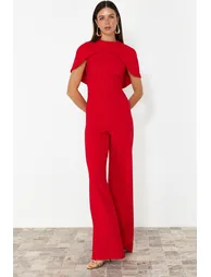 جمبسوت أحمر بأكمام قصيرة - 2