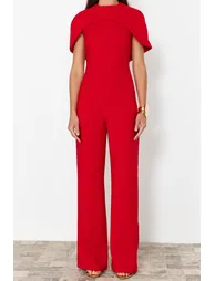 جمبسوت أحمر بأكمام قصيرة - 3