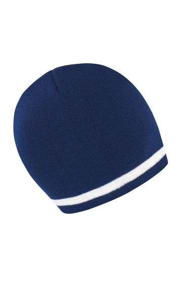 Result Unisex Winter Essentials National Beanie Hat - Navy /White