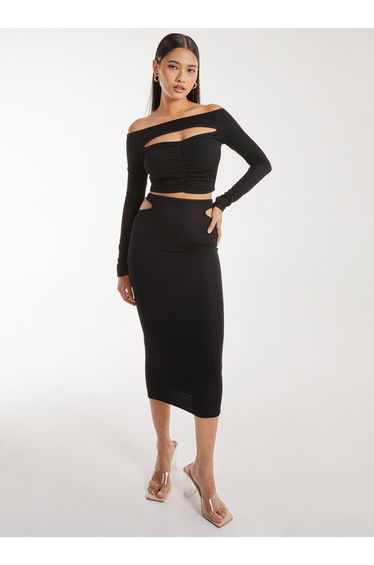 Ripple Letterbox Long Sleeve Top