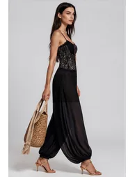 Elidi Spaghetti Lace Jumpsuit - 2
