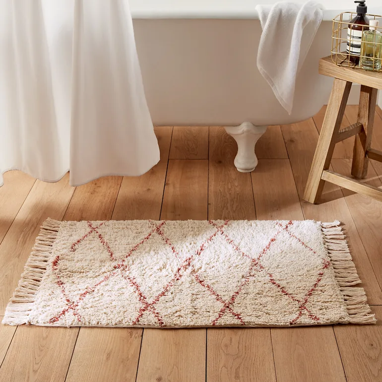 Fatouh Terracotta 100% Tufted Cotton Bath Mat