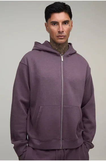 Tall Essential Oversized Boxy Over The Head Hoodie - mauve