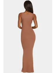 ButterCloud™ Built-In Bra Maxi Dress in Cocoa - 4