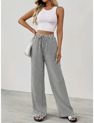 Mono Striped Straight Leg Pants - 1