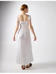White Tiered Maxi Dress Maxi Dress - 3