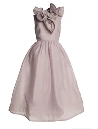 Dusty Mauve Ruffle V neck Midi Dress - 2