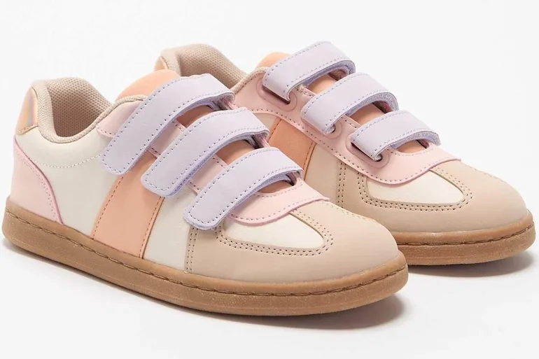 Multicolored Hook-and-Loop Sneakers BEIGE - 1