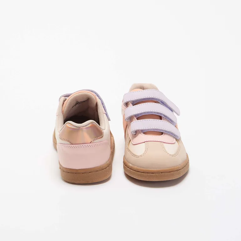 Multicolored Hook-and-Loop Sneakers BEIGE - 3