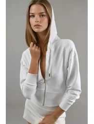 BUSEM Hooded Long Sleeve Zipper Jacket - 1