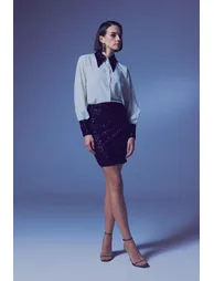 Sequined Mini Skirt - 7