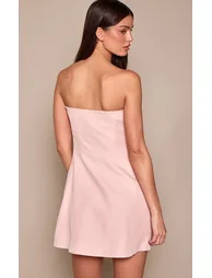 Light Pink Floral Bandeau A Line Shift Dress - 1