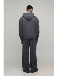 Tall Extreme Wide Leg Exposed Seam Jogger - charcoal - 1