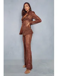 Lace Tailored Flared Trousers - 3