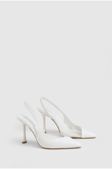 Clear Slingback Court Shoes - white product thumbnail 2