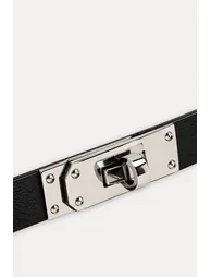Cleo Leather Belt With Metal Buckle - 2