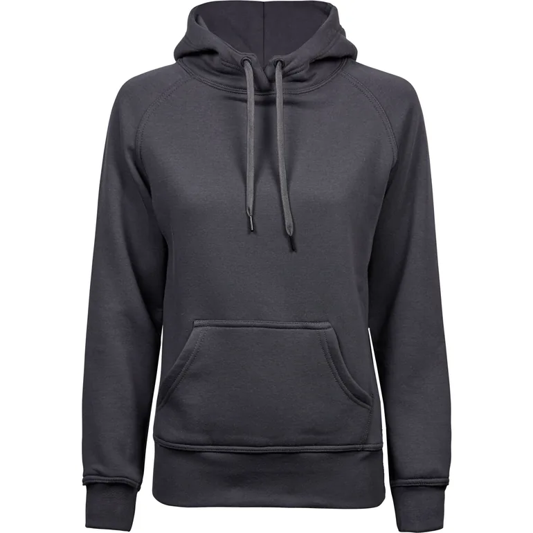 Tee Jays Womens/Ladies Hooded Sweatshirt - Dark Grey