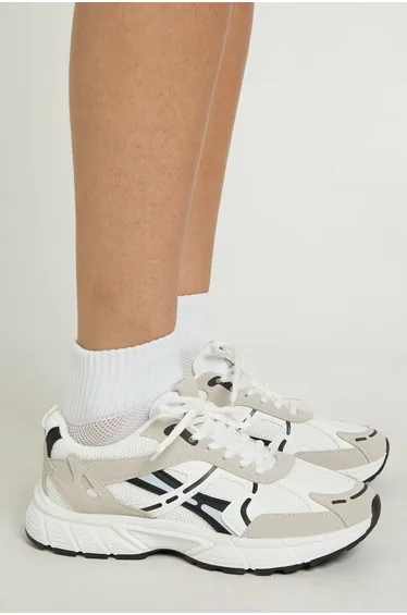 Chunky Panel Sports Trainers - white