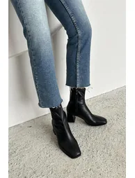 Trew Women's Stretch Bilekli Mid Boy Heeled Boots